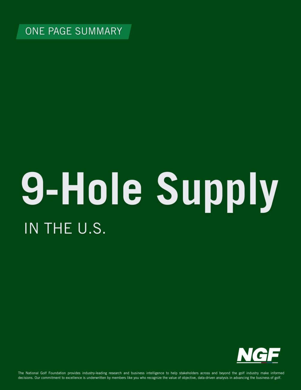 Summary of 9-Hole U.S. Supply