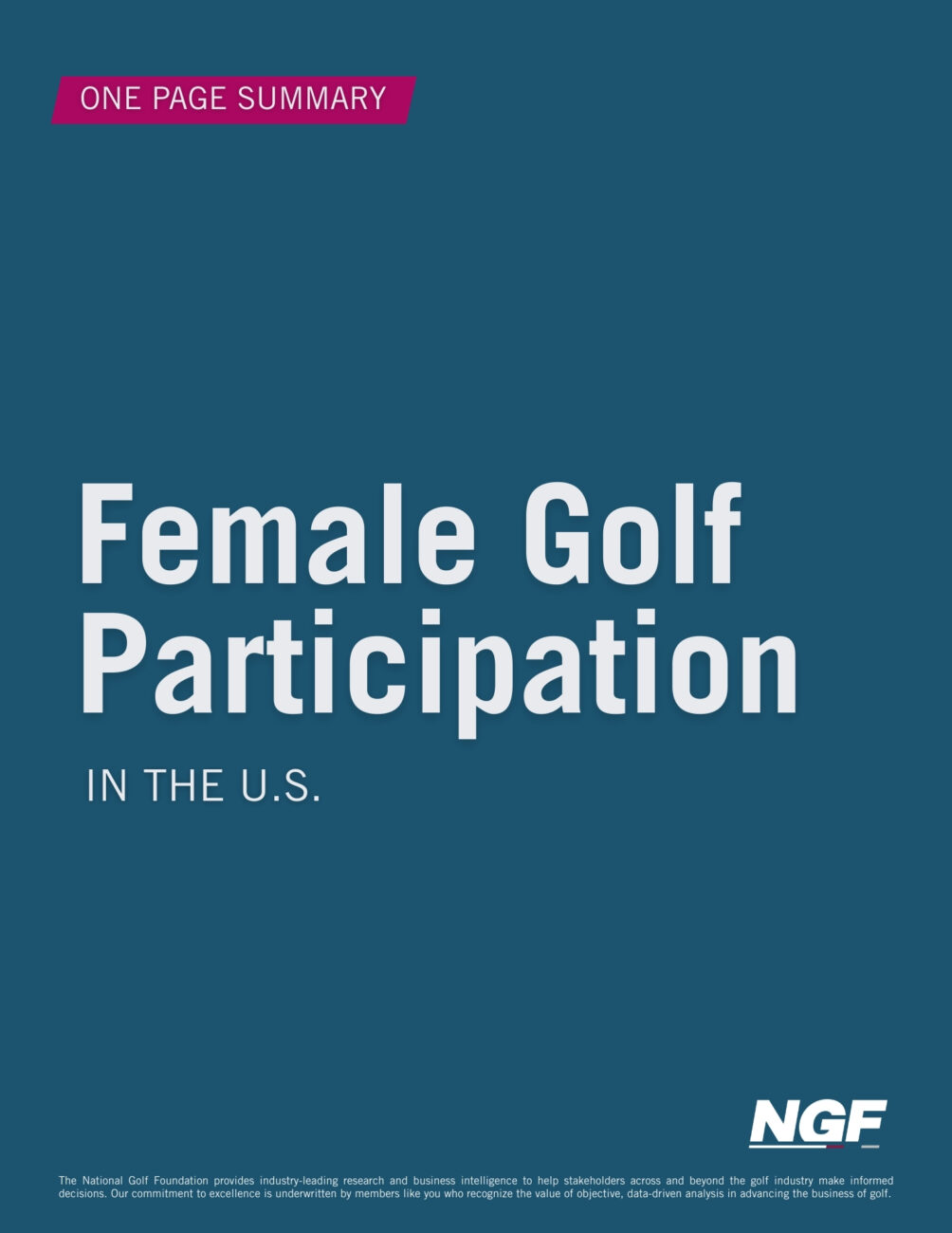 Summary of Female Golf Participation