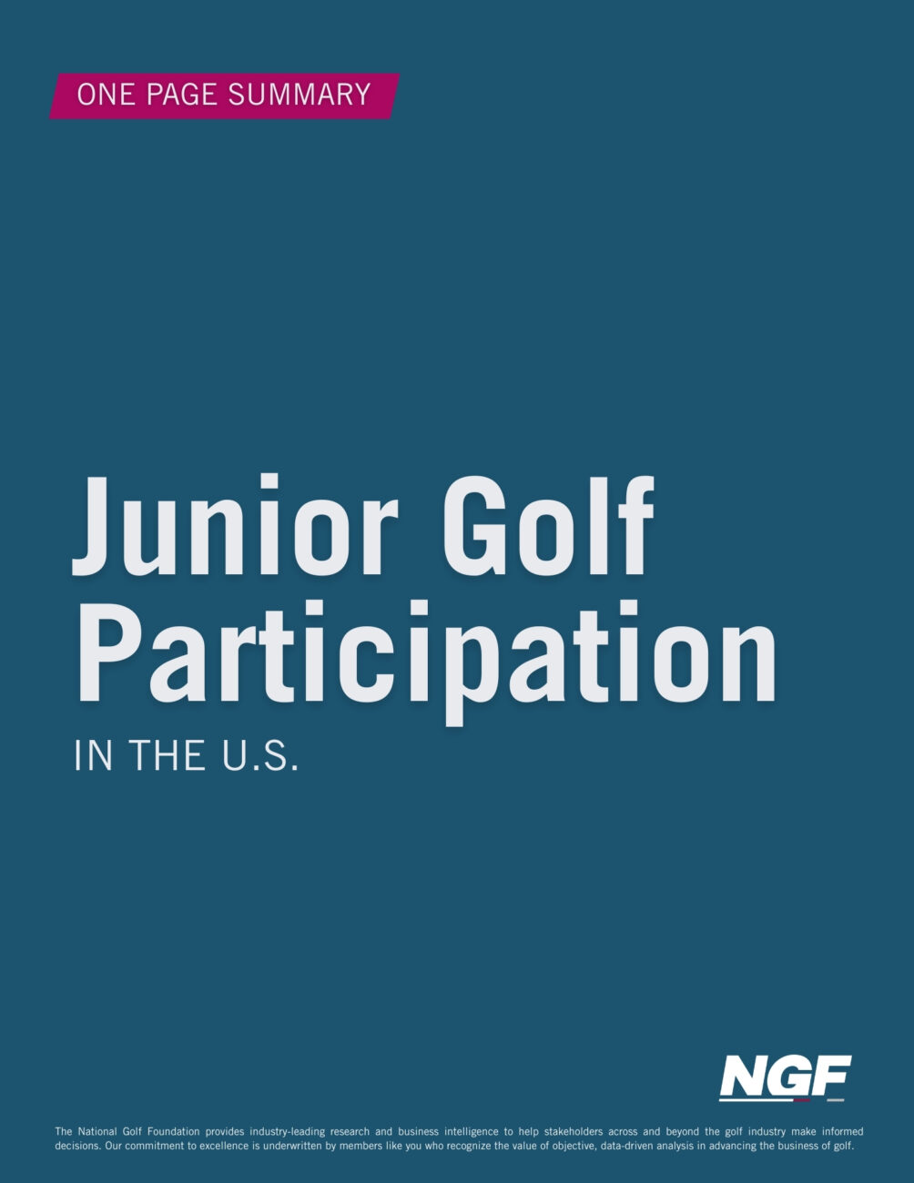 Summary of Junior Golf Participation