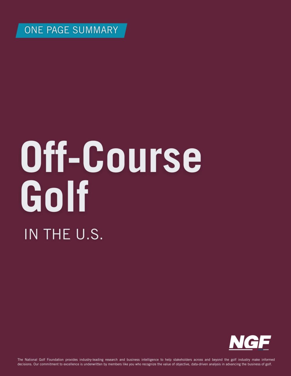Summary of Off-Course Golf in the U.S. 