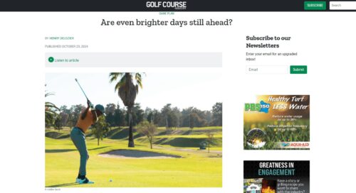 Golf Course Industry – Are Even Brighter Days Still Ahead? 