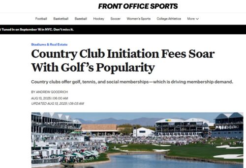 Front Office Sports: Initiations Soar With Golf's Popularity