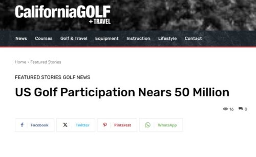 California Golf + Travel: U.S. Golf Participation Nears 50M