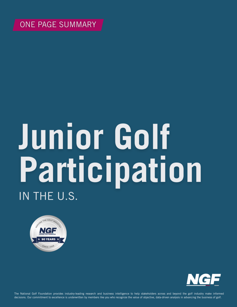 Summary of Junior Golf Participation